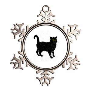 Black Cats Rule Funny Cat Mom Cat Dad Kitty Kitten Lover Gift Metallic Star Ornament