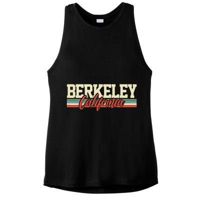 Berkeley California Retro Ladies PosiCharge Tri-Blend Wicking Tank