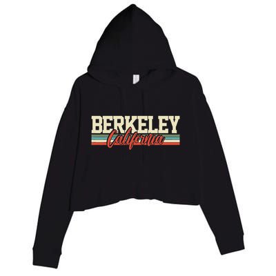 Berkeley California Retro Crop Fleece Hoodie