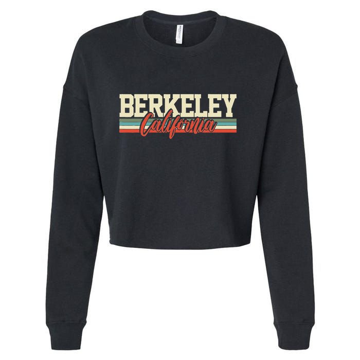 Berkeley California Retro Cropped Pullover Crew