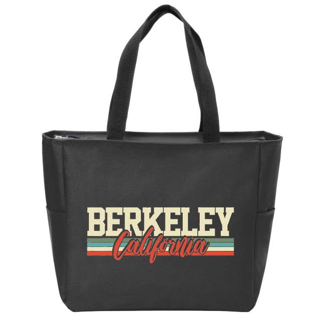 Berkeley California Retro Zip Tote Bag