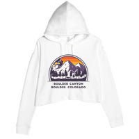 Boulder Canyon Rock Climbing Lover Walls For Climbing Crop Fleece Hoodie