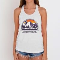 Boulder Canyon Rock Climbing Lover Walls For Climbing Women's Knotted Racerback Tank