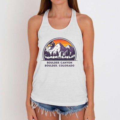 Boulder Canyon Rock Climbing Lover Walls For Climbing Women's Knotted Racerback Tank