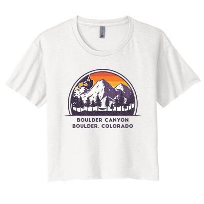 Boulder Canyon Rock Climbing Lover Walls For Climbing Women's Crop Top Tee