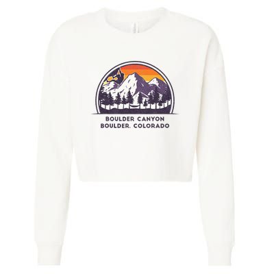 Boulder Canyon Rock Climbing Lover Walls For Climbing Cropped Pullover Crew