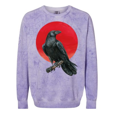 Black Crow Red Moon Colorblast Crewneck Sweatshirt