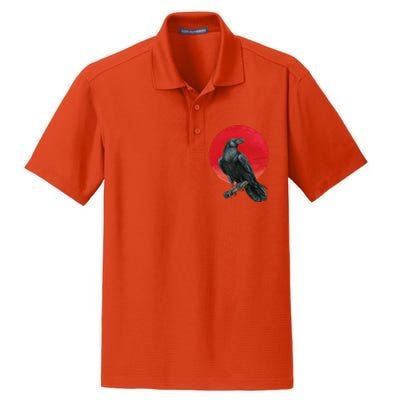 Black Crow Red Moon Dry Zone Grid Polo