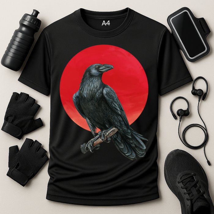 Black Crow Red Moon Cooling Performance Crew T-Shirt