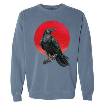 Black Crow Red Moon Garment-Dyed Sweatshirt