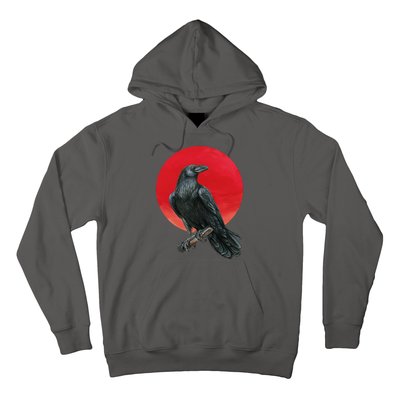 Black Crow Red Moon Hoodie