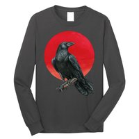 Black Crow Red Moon Long Sleeve Shirt