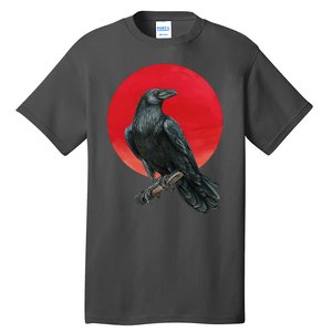 Black Crow Red Moon Tall T-Shirt