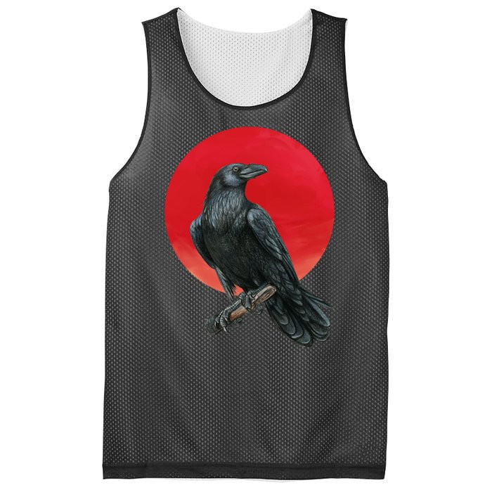 Black Crow Red Moon Mesh Reversible Basketball Jersey Tank