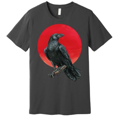 Black Crow Red Moon Premium T-Shirt