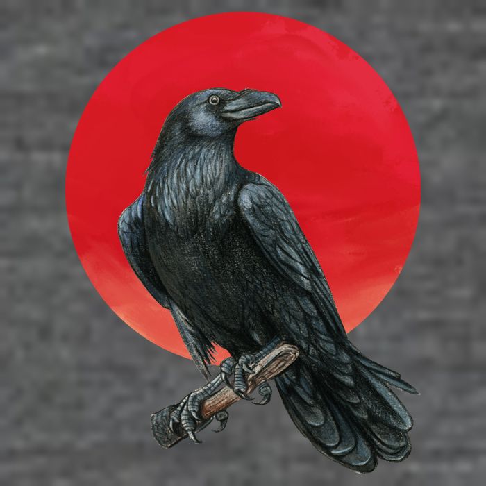 Black Crow Red Moon Premium T-Shirt