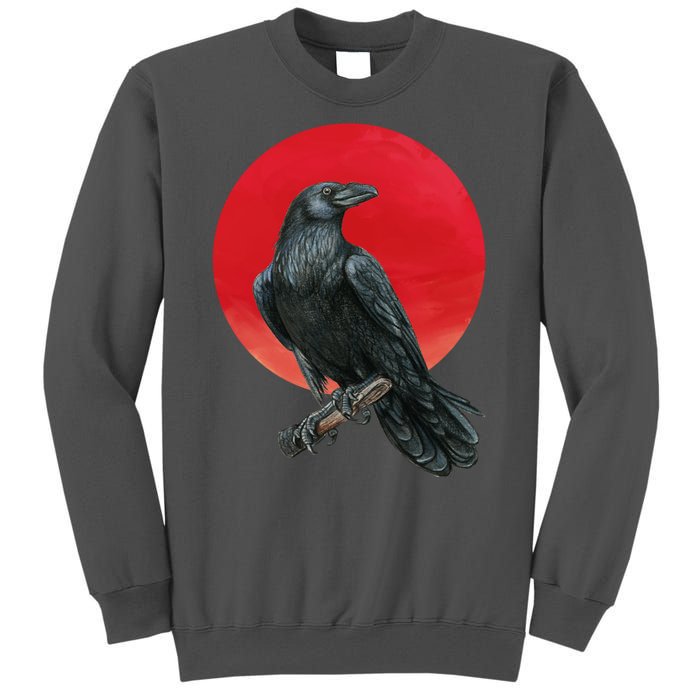 Black Crow Red Moon Tall Sweatshirt