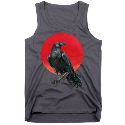 Black Crow Red Moon Tank Top