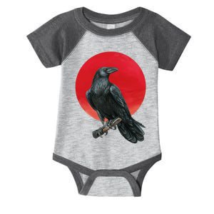 Black Crow Red Moon Infant Baby Jersey Bodysuit