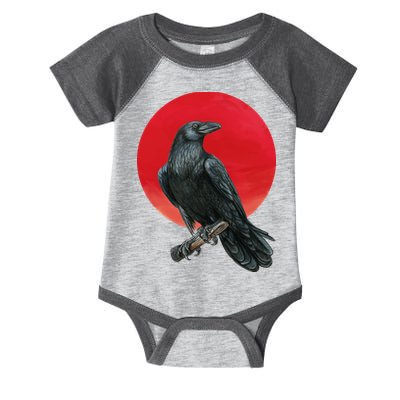 Black Crow Red Moon Infant Baby Jersey Bodysuit