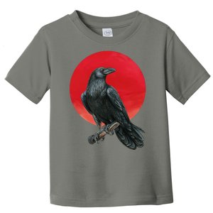 Black Crow Red Moon Toddler T-Shirt