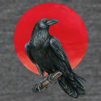 Black Crow Red Moon Zip Tote Bag