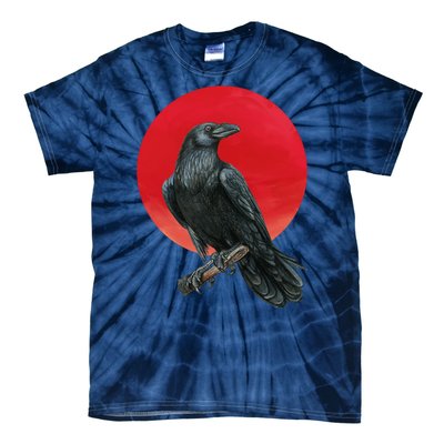 Black Crow Red Moon Tie-Dye T-Shirt