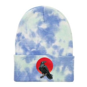 Black Crow Red Moon Tie Dye 12in Knit Beanie