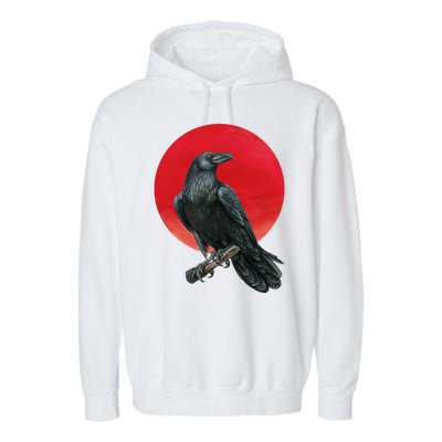 Black Crow Red Moon Garment-Dyed Fleece Hoodie