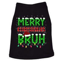 Bruh Christmas Red Plaid Teens Xmas Pajama Doggie Tank