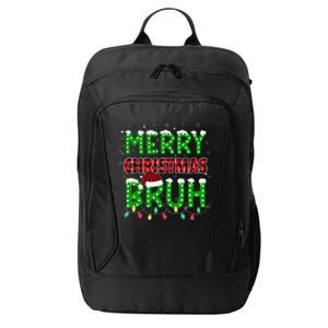 Bruh Christmas Red Plaid Teens Xmas Pajama City Backpack