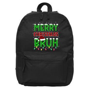 Bruh Christmas Red Plaid Teens Xmas Pajama 16 in Basic Backpack