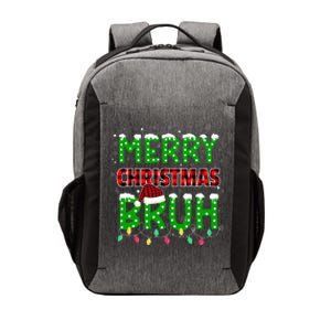 Bruh Christmas Red Plaid Teens Xmas Pajama Vector Backpack