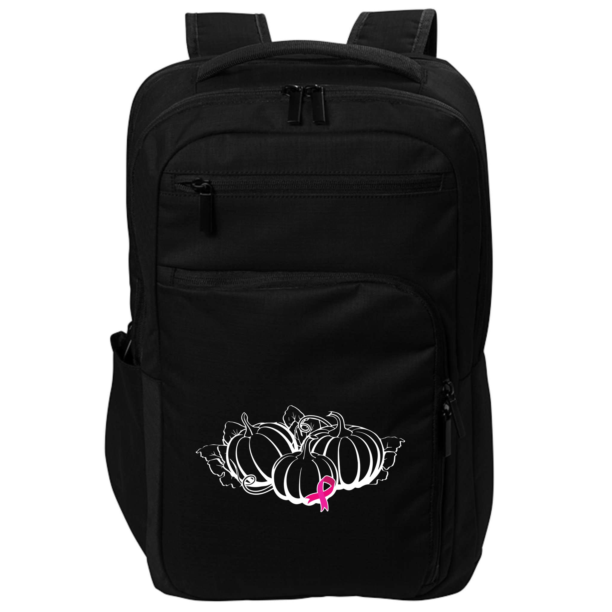 Breast Cancer Ribbon Pumpkin Fall Impact Tech Backpack