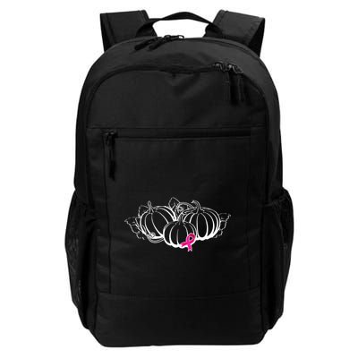 Breast Cancer Ribbon Pumpkin Fall Backpack