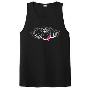 Breast Cancer Ribbon Pumpkin Fall PosiCharge Competitor Tank