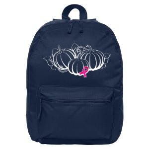 Breast Cancer Ribbon Pumpkin Fall 16 in Basic Backpack