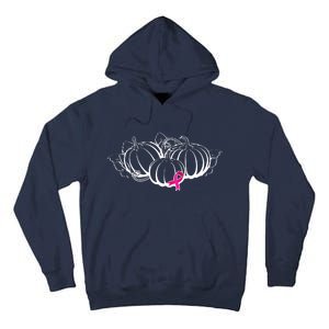 Breast Cancer Ribbon Pumpkin Fall Tall Hoodie