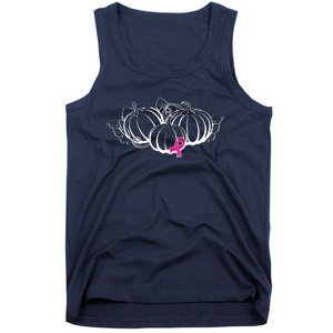 Breast Cancer Ribbon Pumpkin Fall Tank Top