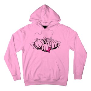 Breast Cancer Ribbon Pumpkin Fall Hoodie