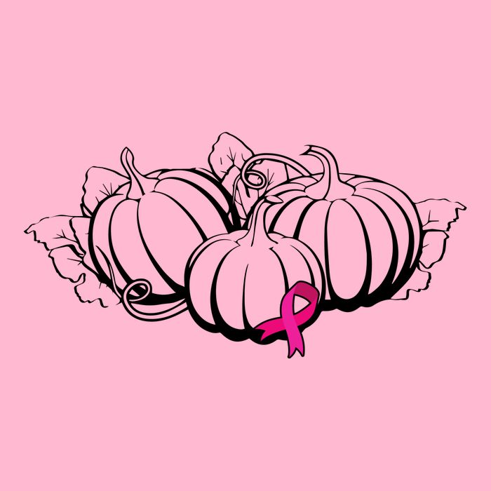 Breast Cancer Ribbon Pumpkin Fall Baby Bodysuit