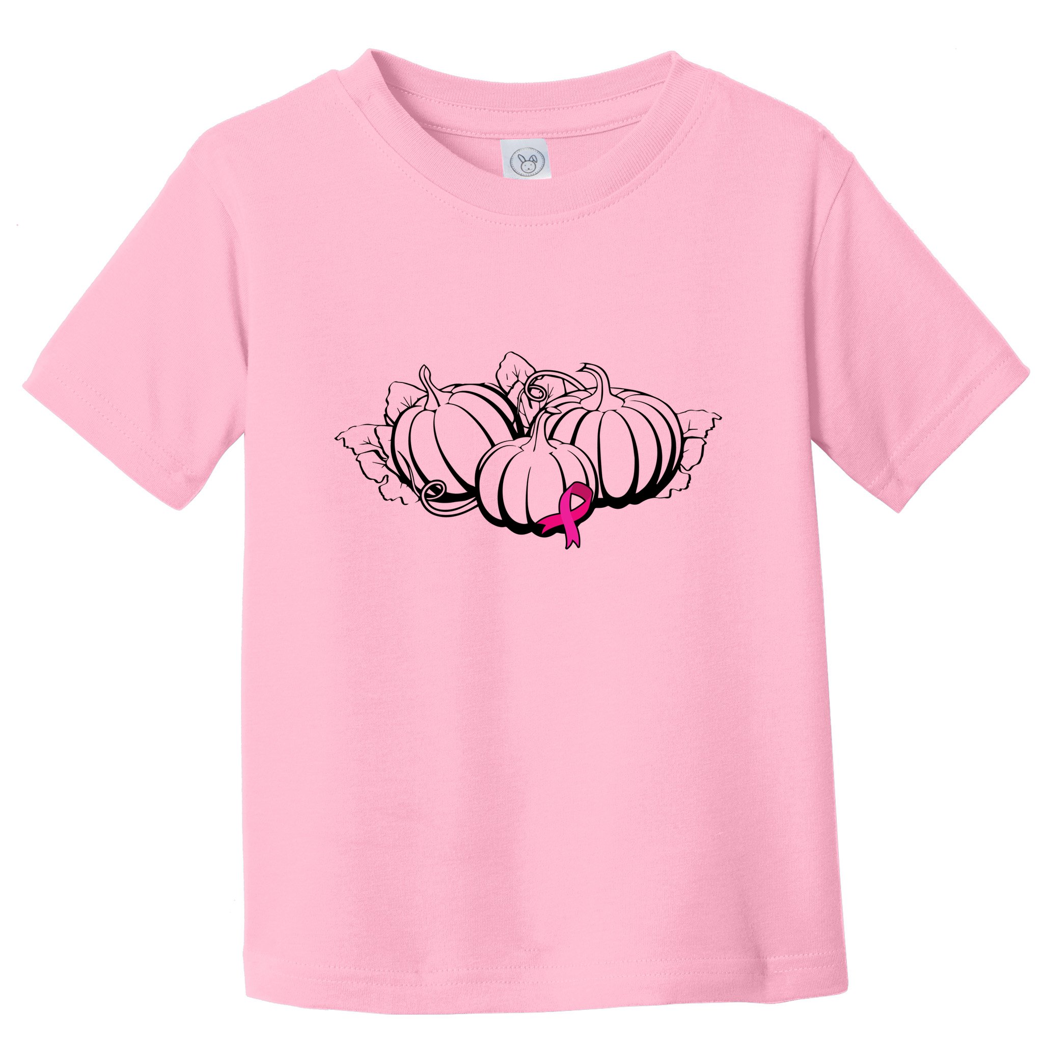 Breast Cancer Ribbon Pumpkin Fall Toddler T-Shirt