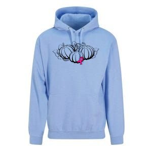 Breast Cancer Ribbon Pumpkin Fall Unisex Surf Hoodie