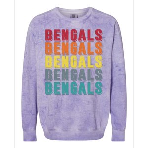 Bengals Colorful Retro Colorblast Crewneck Sweatshirt