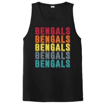 Bengals Colorful Retro PosiCharge Competitor Tank