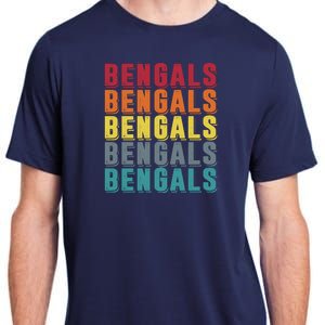 Bengals Colorful Retro Adult ChromaSoft Performance T-Shirt