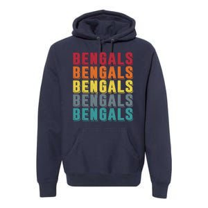 Bengals Colorful Retro Premium Hoodie