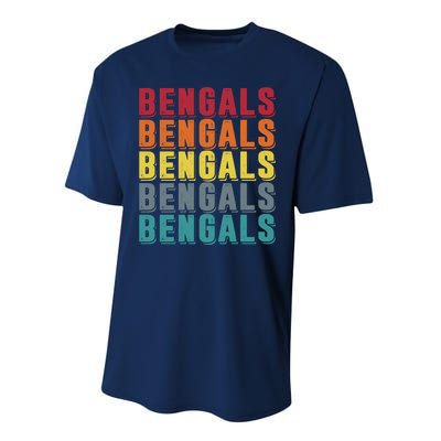 Bengals Colorful Retro Performance Sprint T-Shirt