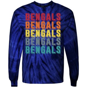 Bengals Colorful Retro Tie-Dye Long Sleeve Shirt