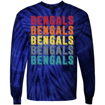 Bengals Colorful Retro Tie-Dye Long Sleeve Shirt